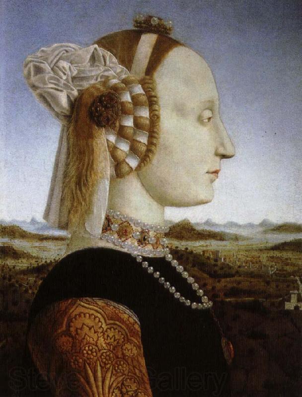 Piero della Francesca battista sforza.hustru till federico da montefeltro